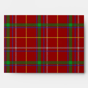 Red Scottish tartan plaid pattern Envelope