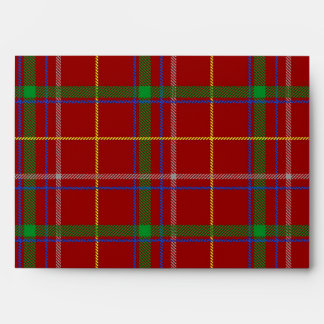 Red Scottish tartan plaid pattern Envelope