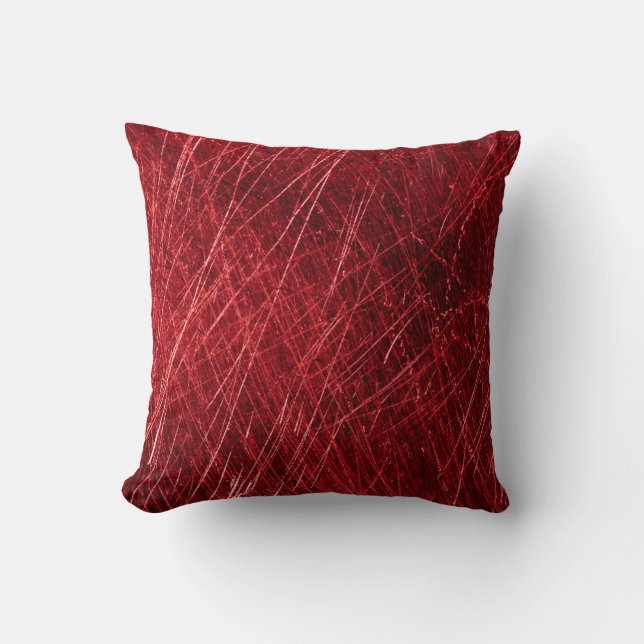 Red scratch abstract backgroundabstract, aged, alu cushion (Front)