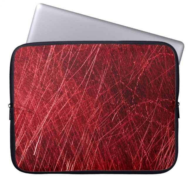 Red scratch abstract backgroundabstract, aged, alu laptop sleeve (Front)