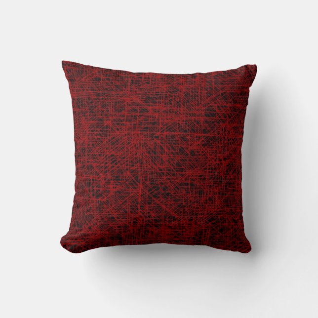 Red "Scratch" Pillow (Front)