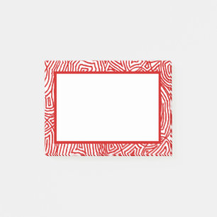 Red Scribbleprint Border Post-it Notes
