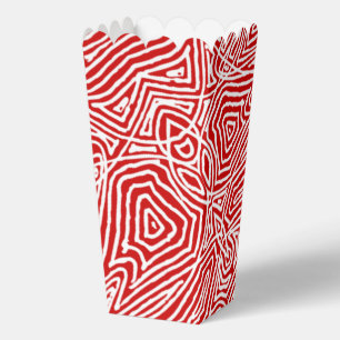 Red Scribbleprint Favour Box