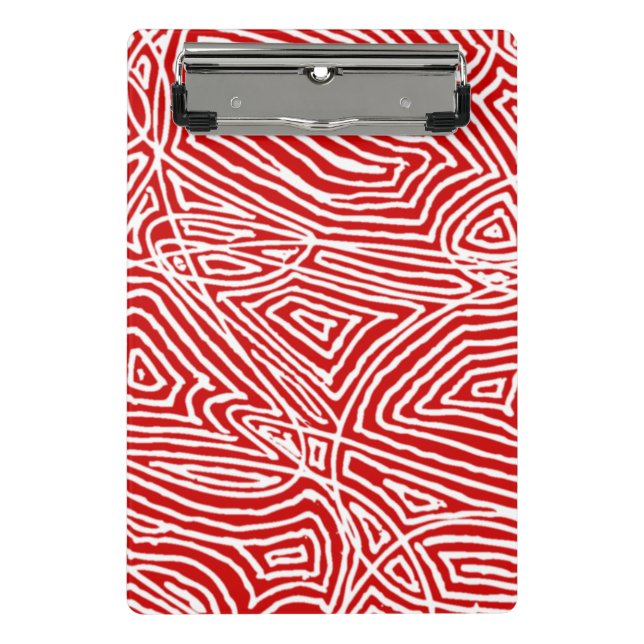 Red Scribbleprint Mini Clipboard (Front)
