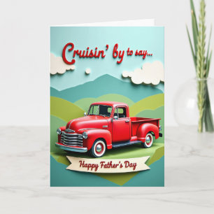 Red Script Fathers Day Card
