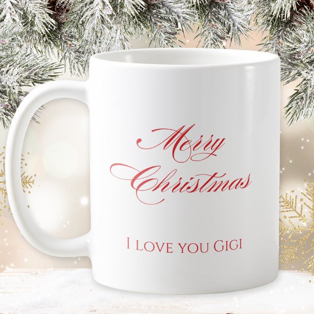 Red Script Gigi Christmas Candle Coffee Mug (Creator Uploaded)