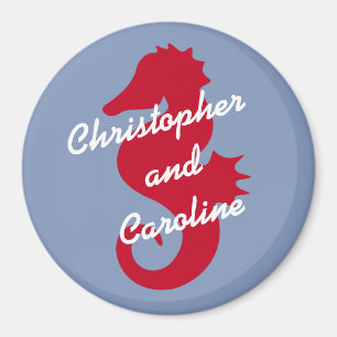 Red Sea Horse Personalised Stateroom Door Marker Magnet