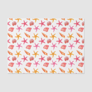 Red SeaShells (Design 29 Red Series) Tissue Paper