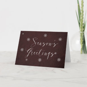 Red Season's Greetings Corporate Business Holiday Card