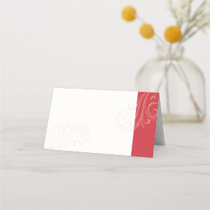 Red Seating Card, Caroline Wedding Collection Place Card