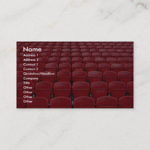 Red seats at football stadium business card