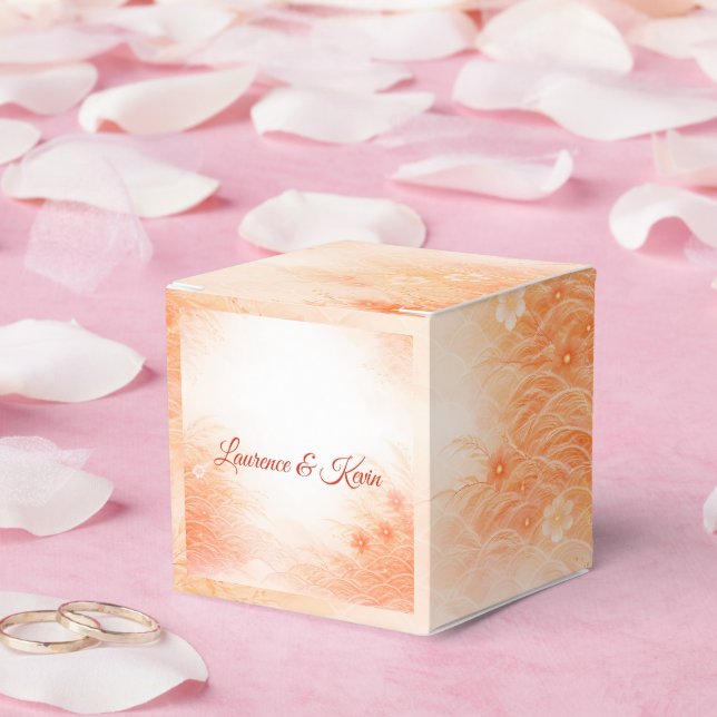 Red Seigaiha – Japanese Wedding Collection Favour Box (Wedding)