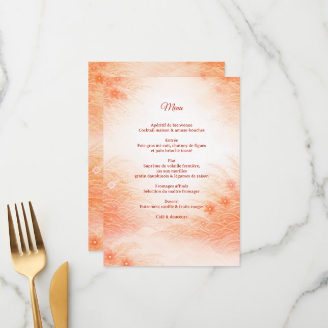 Red Seigaiha – Japanese Wedding Collection Menu (Front/Back In Situ)