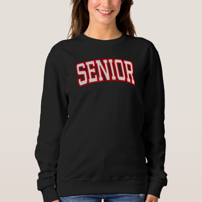 Red Senior College Football Costume Coach Student  Sweatshirt (Front)