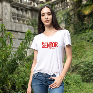Red SENIOR with Graduation Cap T-Shirt