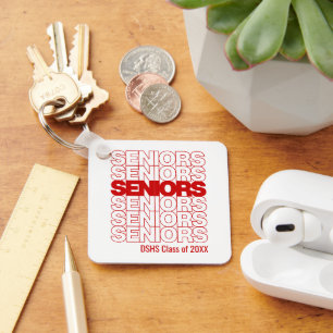 Red Seniors Seniors Seniors Keychain