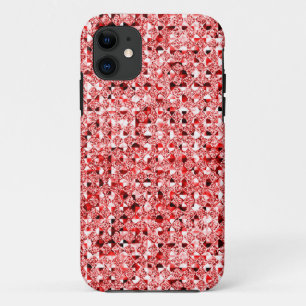 Red Sequin Effect Phone Cases
