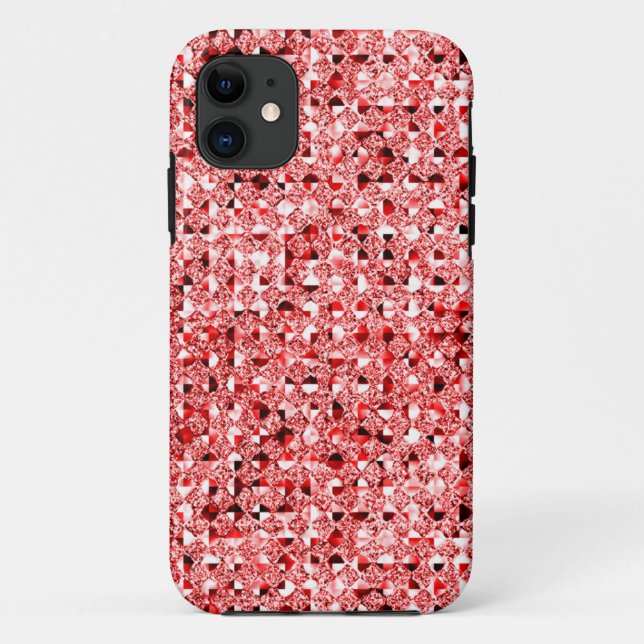 Red Sequin Effect Phone Cases (Back)