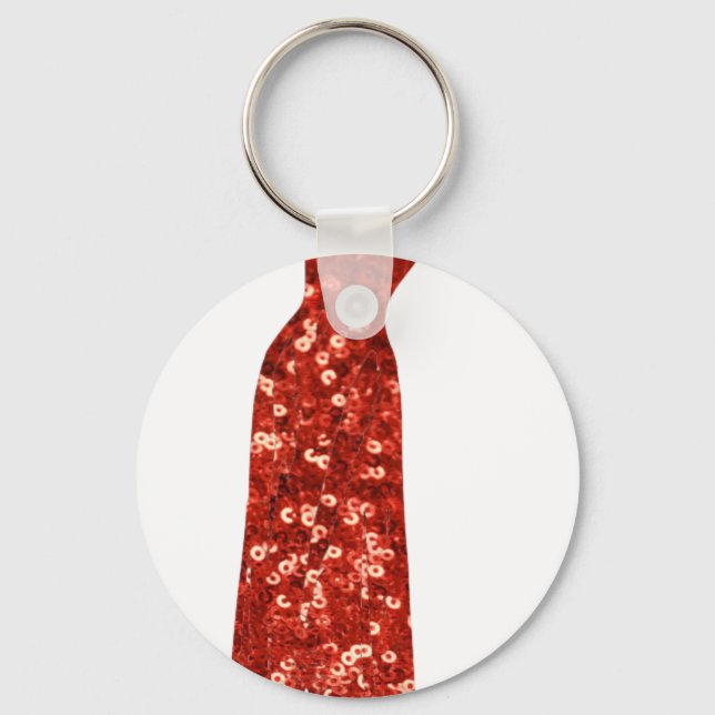 red sequin vintage pin up key ring (Front)