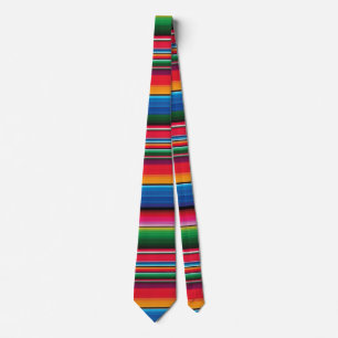 Red Serape Saltillo traditional mexican blanket Tie