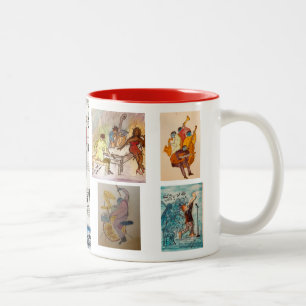 Red series, five image jazz coffee mug