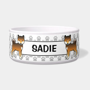 Red Sesame Shiba Inu Cute Dog With Pet's Name