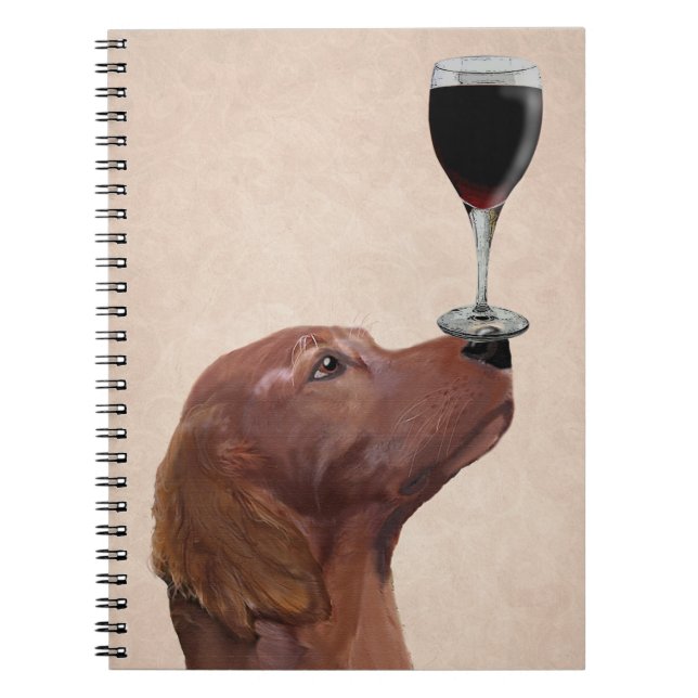 Red Setter Dog Au Vin 2 Notebook (Front)