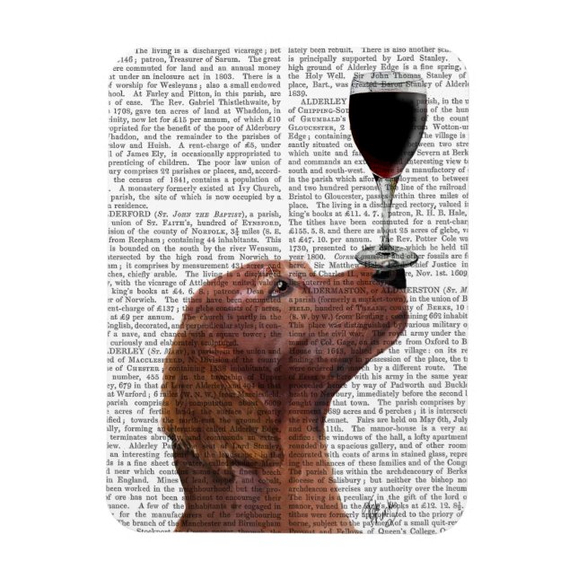 Red Setter Dog Au Vin Magnet (Vertical)