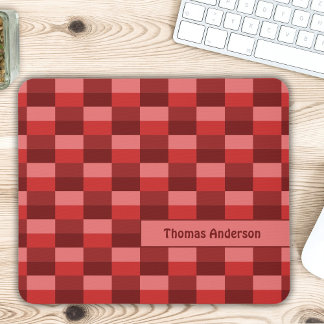 Red Shades Colour Blocks Mouse Pad