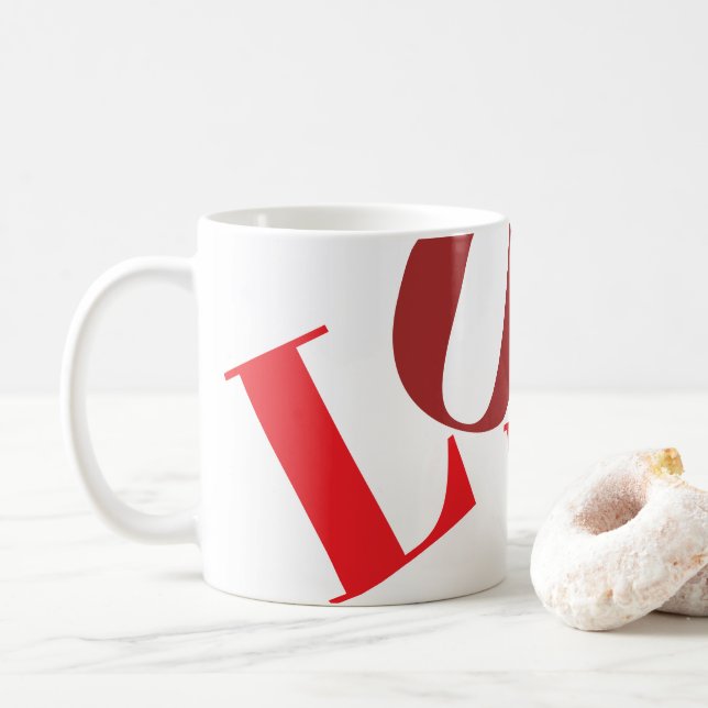 Red shades LOVE mug (With Donut)