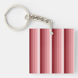 Red shadow stripes key ring