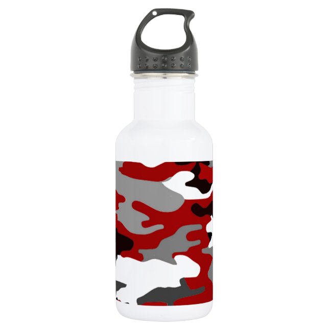 Red Shadows Camo 532 Ml Water Bottle (Front)