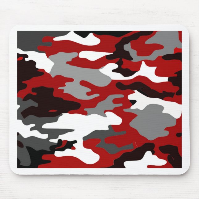 Red Shadows Camo Mouse Pad (Front)