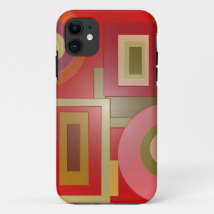 red shapes pop art iPhone 11 case