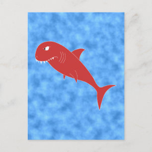 Red Shark. Postcard