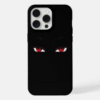 Red sharp anime eyes on iphon 15 pro max case