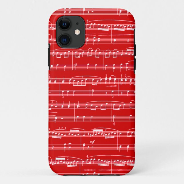 red sheet music Case-Mate iPhone case (Back)