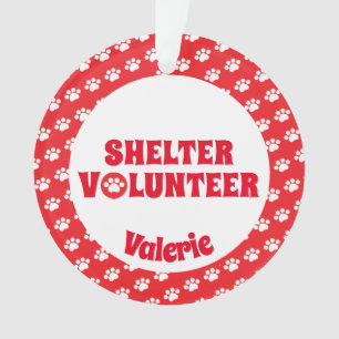 Red Shelter Volunteer Ornament