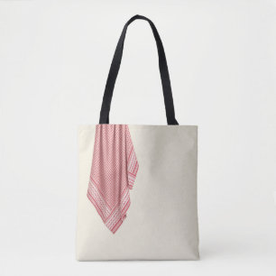 Red Shemagh Ghutra Hanging from the Strap Tote Bag