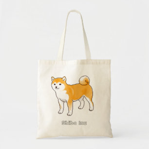 Red Shiba Inu & Black And Tan Shiba Inu Pixel Art Tote Bag