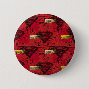 Red Shield Pattern 6 Cm Round Badge