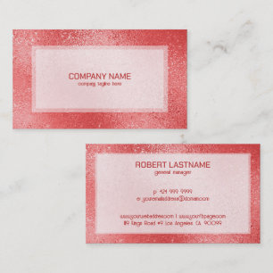 Red shimmering iridescent texture business card