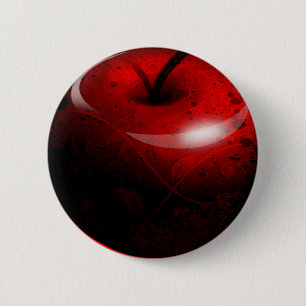 Red Shiny Apple -  Forbidden Fruit 6 Cm Round Badge