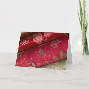 Red Shiny Wrapping Paper Cards and Stickers