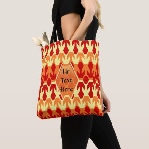Red Ship and Yellow Arrow Monogram Tote Bag