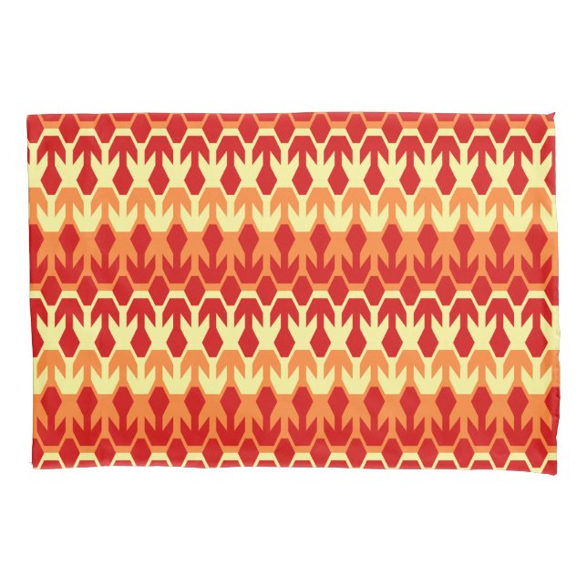 Red Ship and Yellow Arrow Pattern Pillowcase (Front)