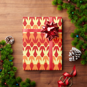 Red Ship and Yellow Arrow Pattern Wrapping Paper