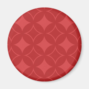 Red shippo pattern magnet