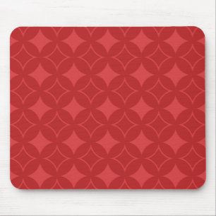 Red shippo pattern mouse pad