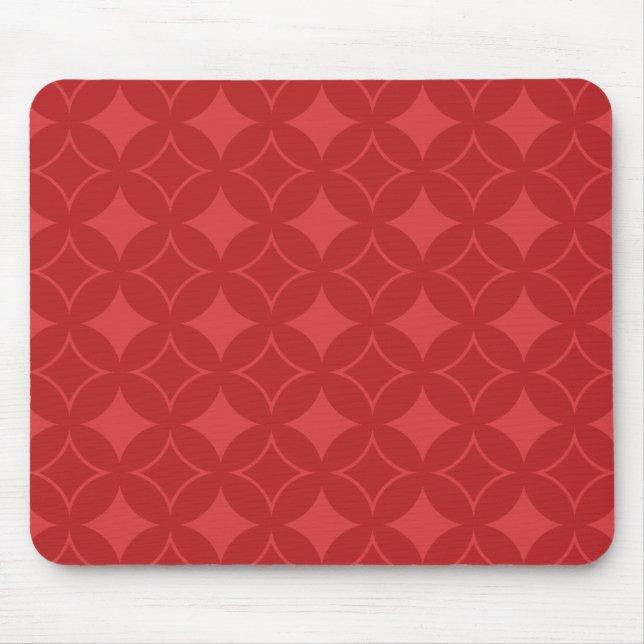 Red shippo pattern mouse pad (Front)